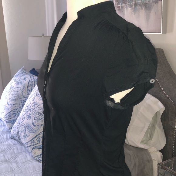 Black Express Design studio Button Down Blouse - Picture 2 of 4